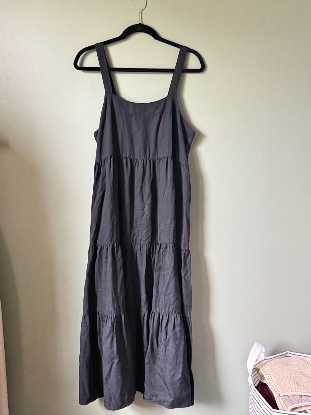 The Drop - Women's Britt Tiered Dress - Black - Size L